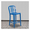 2 " High Blue Metal Counter Height Stool, PK2