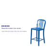 2 " High Blue Metal Counter Height Stool, PK2  2-CH-61200-24-BL-GG