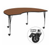 Kidney Activity Table, Laminate, Wood Grain