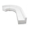 5 pcs. Living Room Set, 25-1/4" to 89-1/2" x 27", Upholstery Color: White