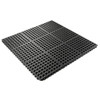 Wearwell Interlocking Drainage Mat Tile, 5-8 in Thickness, 3 ft L, Black 572