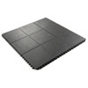 Wearwell Interlocking Antifatigue Mat Tile, 5-8 in Thickness, Rubber, Black 570
