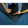 Wearwell Interlocking Antifatigue Mat Tile, 5-8 in Thickness, Rubber, Black 570