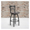 Flash Furniture Black X Swivel Stool-Wal Seat,PK2 2-XU-6F8B-XSWVL-WALW-GG