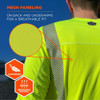 Ergodyne Hi-Vis Long Sleeve Cooling Sun Shirt, Polyester-Spandex, Lime, XL 6688