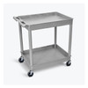 Luxor Utility Cart - Large Tub Cart - Two Shelves - Gray TC11-G