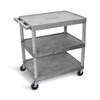 Luxor Utility Cart,3 Shelves,33" HE33-G