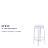 Flash Furniture Transparent Stool,25.75"H FH-118-APC1-GG
