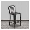 2PK 24" High Black-Gold Metal Counter Height Stool