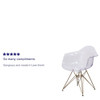 Allure Series Transparent Side Chair with Gold Base,PK2  2-FH-132-CPC1-GG