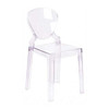 Contemporary Ghost Chair, 15-3/4 in W 19-1/2" L 32-1/4" H