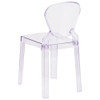 Contemporary Ghost Chair, 15-3-4 in W 19-1-2" L 32-1-4" H  OW-TEARBACK-18-GG