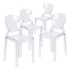 Ghost Chair with Tear Back in Transparent Crystal,PK4