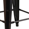4PK 24"H Backless Black-Gold Counter Height Stool  4-CH-31320-24-BQ-GG
