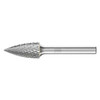 Carbide Bur - Tree Shape (Pointed), DIA Cut - 1/2" x 1" x 1/4" Shank - SG-5