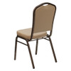 Hercules Banquet Chair, Tan Back, 17-1-4 in W 20-1-4" L 38" H, Vinyl Seat  FD-C01-COPPER-TN-VY-GG