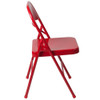 HERCULES Series Double Braced Red Metal Folding Chair,PK4  4-BD-F002-RED-GG