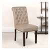 Flash Furniture Beige Leather Parsons Chair,PK2 2-BT-P-BG-LEA-GG