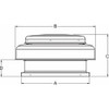 Dayton Alu 42"L,19.3"H,42"W,Roof Fan w.Motor 4YC55