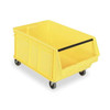 Mobile Storage Bin, Polyethylene, Yellow, 14 7/8 in H, 18 3/8 in W, 29 in L