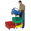 Mobile Storage Bin, Polyethylene, Yellow, 14 7-8 in H, 18 3-8 in W, 29 in L  QMS843MOBYL
