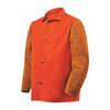 Welding Jacket, XL, 9 oz Cotton with Cowhide Sleeves, Snaps Closure
