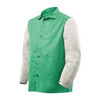 Welding Jacket, M, 9 oz Cotton with Cowhide Sleeves, Snaps Closure
