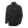 Welding Jacket, Cotton, 9 oz, 30 in Length, Snaps Closure, 2 Pockets, Black, S