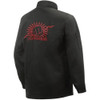 Welding Jacket, Cotton, 9 oz, 30 in Length, Snaps Closure, 2 Pockets, Black, L  1160-L