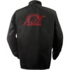 Welding Jacket, Cotton, 9 oz, 30 in Length, Snaps Closure, 2 Pockets, Black, 2XL  1160-2X