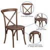 Flash Furniture Farm Table,4 Chair Cushions Set,46"x30" XA-FARM-17-GG