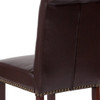 Midcentury Parsons Chair, Brown Back, 18.5 W 27-1-2" L 39.75 H, Leather Seat  BT-P-BRN-LEA-GG