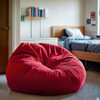 Flash Furniture Bean Bag Chair, 42 in W 42" L 19" H DG-BEAN-LARGE-SOLID-RED-GG