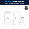 Flash Furniture Kids Folding Chair,White Y-KID-WH-GG