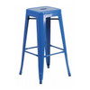 Flash Furniture 30" High Backless Blue Square Metal Barstool CH-31320-30-BL-GG