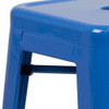 30" High Backless Blue Square Metal Barstool, PK4  4-CH-31320-30-BL-GG