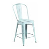 Flash Furniture Distressed Gn-Blue Metal Stool ET-3534-24-DB-GG