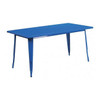 Flash Furniture Rectangle 31.5" W, 63" L, 29.5" H, Metal, Blue ET-CT005-BL-GG