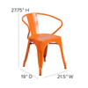 Contemporary Chair, 21-1-2 in W 19" L 27-3-4" H, Integrated  CH-31270-OR-GG