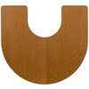 Horseshoe Activity Table, 60" W, 66" L, 30.37" H, Laminate, Wood Grain  XU-A6066-HRSE-OAK-T-A-CAS-GG