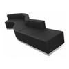 5 pcs. Living Room Set, 25-1/4" to 49" x 27", Upholstery Color: Black
