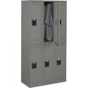 Wardrobe Locker, 36 in W, 18 in D, 72 in H, (2) Tier, (3) Wide, Medium Gray  DTS-121836-CMG