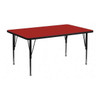 Flash Furniture Rectangle Activity Table, Laminate, Red XU-A2448-REC-RED-T-P-GG
