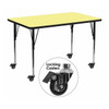 Rectangle Activity Table, 24" W, 48" L, 30.37" H, Laminate, Yellow