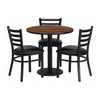 Flash Furniture Round Table Set, Laminate, Wood Grain MD-0002-GG