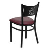 Flash Furniture Black Coffee Chair-Burg Seat,PK2 2-XU-DG-60099-COF-BURV-GG