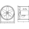 Dayton 24" Tubeaxial Fan, 200 to 230-460VAC 166005A