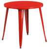 Round 30" W, 30" L, 29.5" H, Metal Top, Red  CH-51090TH-2-18VRT-RED-GG