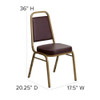 Hercules Banquet Chair, Brown Back, 17-1-2 in W 20-1-4" L 36" H, Vinyl Seat  FD-BHF-1-ALLGOLD-BN-GG