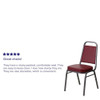 Flash Furniture Burgundy Vinyl Banquet Chair,PK4 4-FD-BHF-1-SILVERVEIN-BY-GG